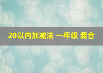 20以内加减法 一年级 混合